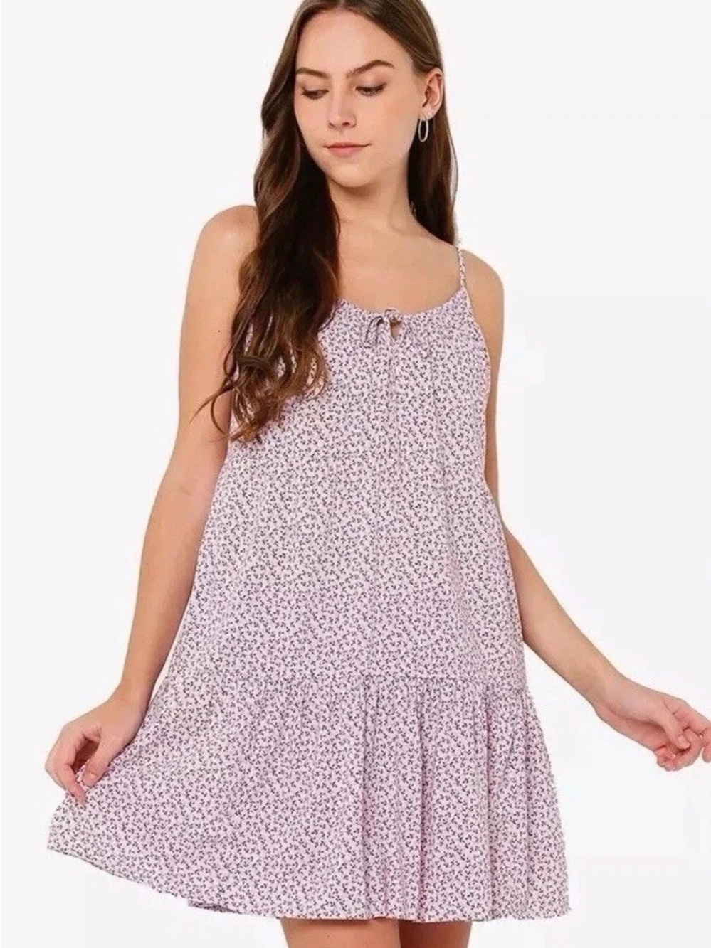 Old Navy Floral Tiered Cami Dress Spaghetti Strap Mini Dress Size 3X